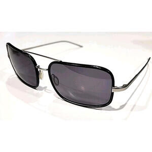 Prada Spr51B Black Gunmetal Square Gray Sunglasses Italy
